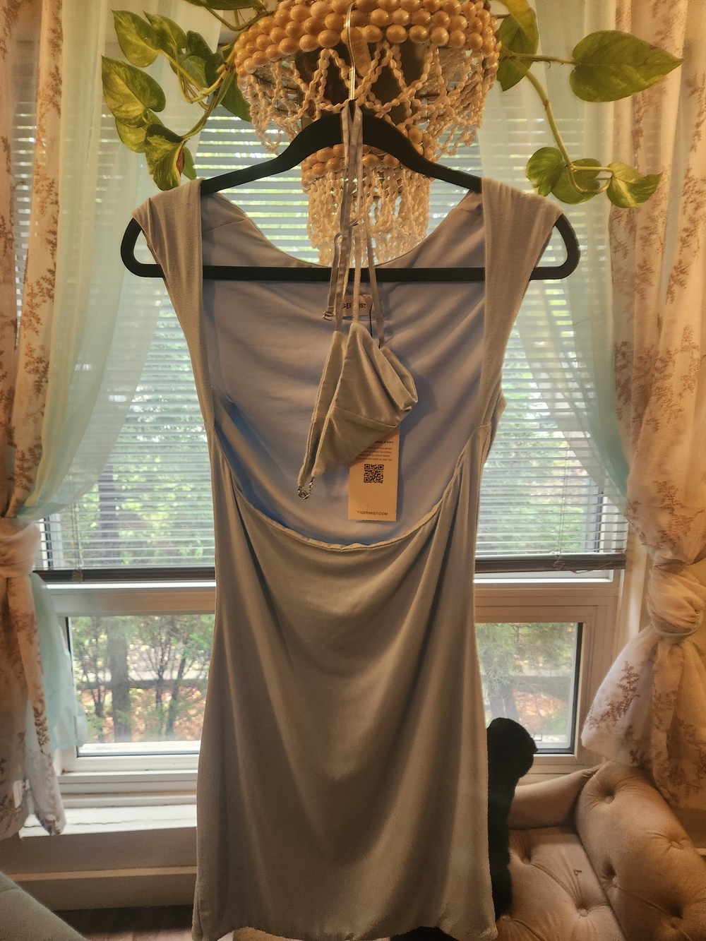 Tiger Mist Light Blue Sleeveless Dress With Matxhing Bra